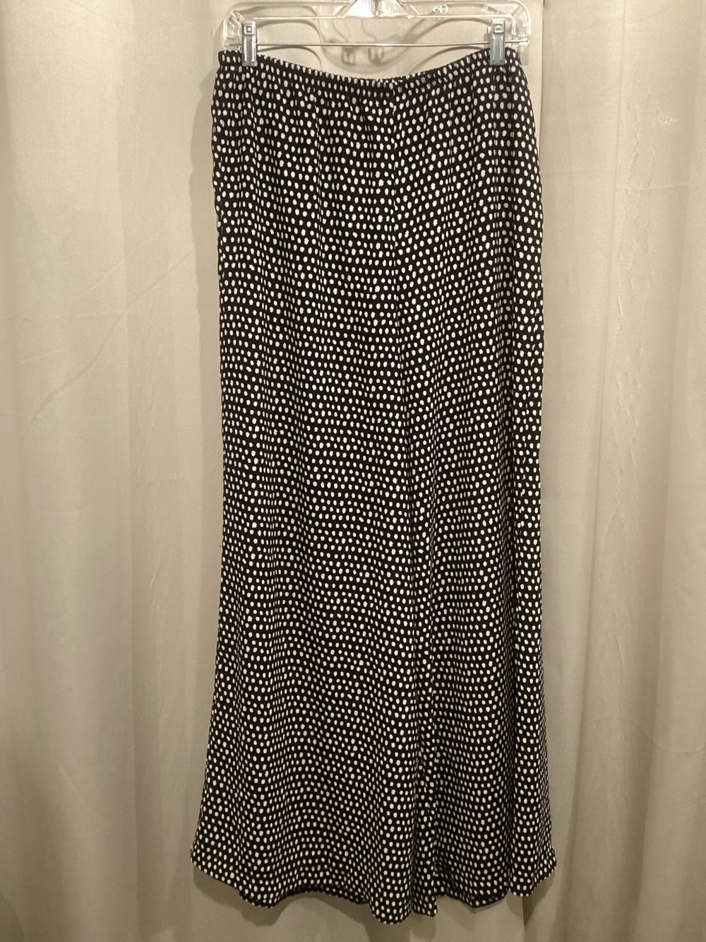 Zac & Rachel Black Palazzo Pants with White Polka Dots